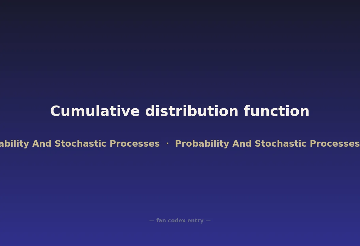 Cumulative distribution function