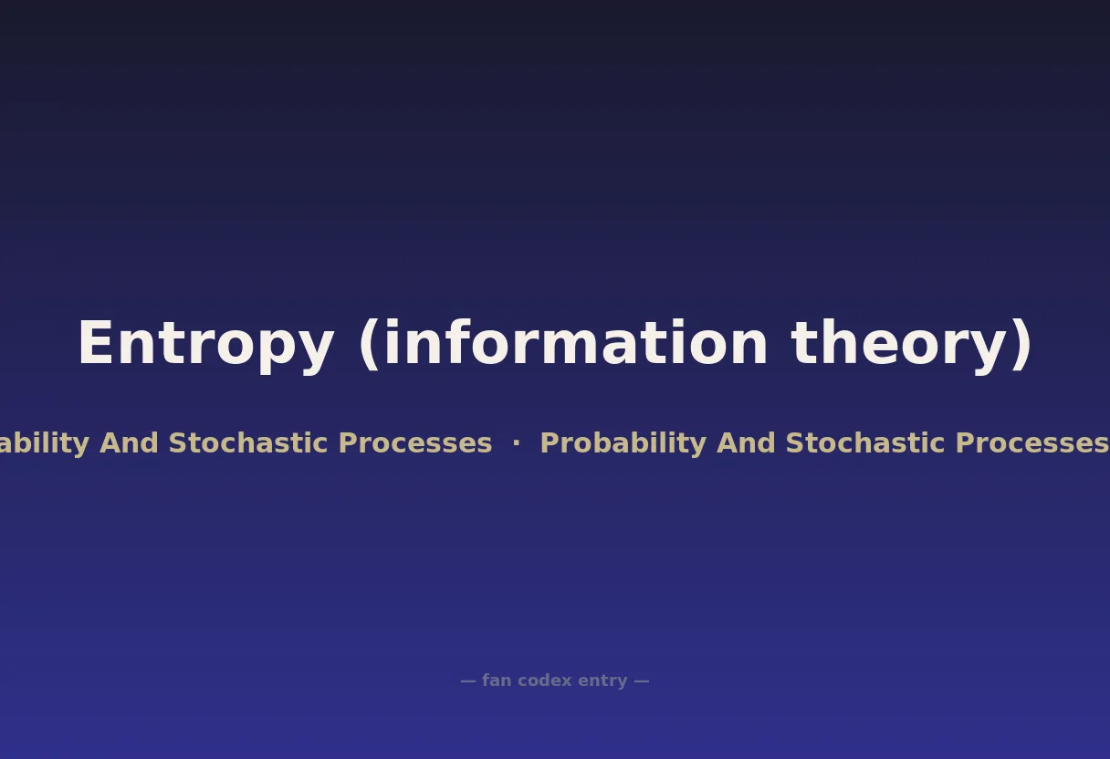 Entropy (information theory)