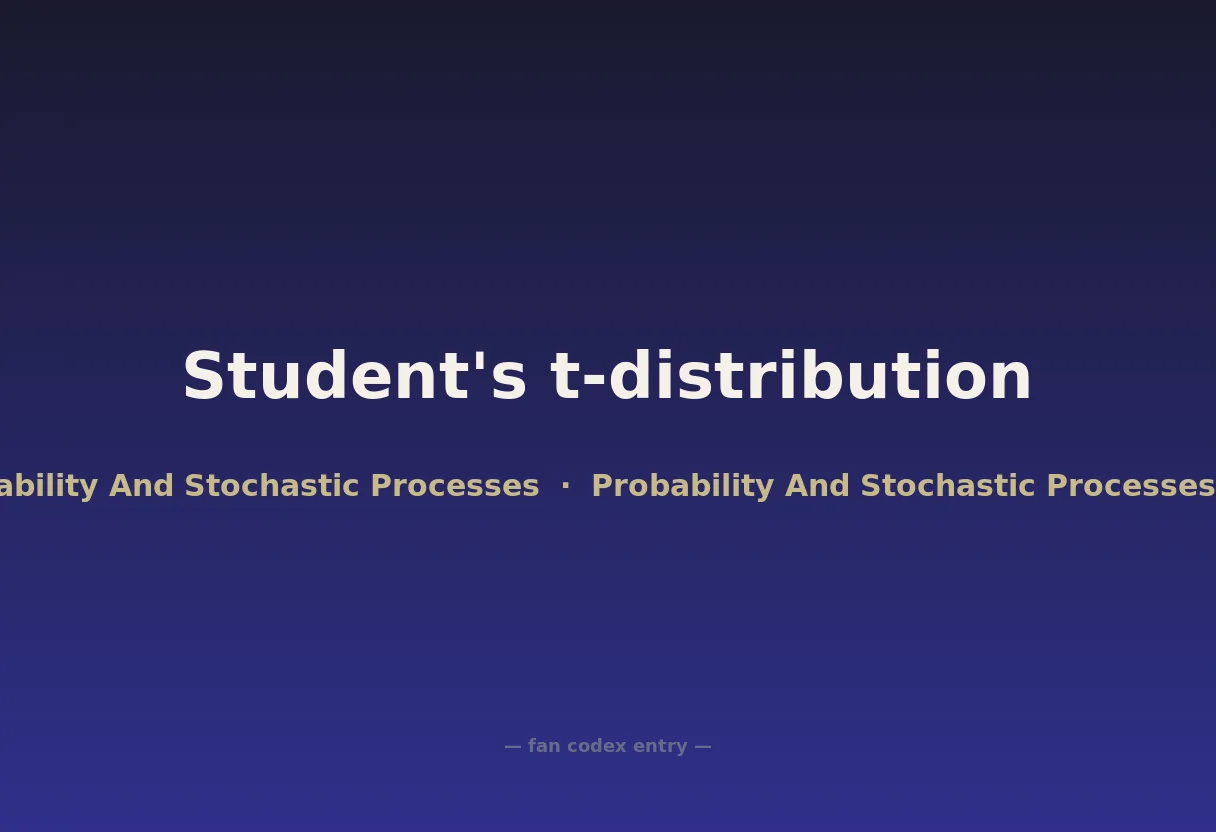 Student's t-distribution