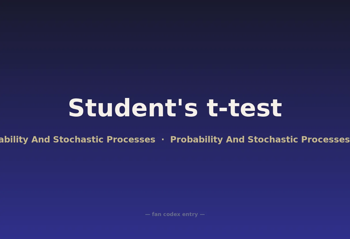 Student's t-test